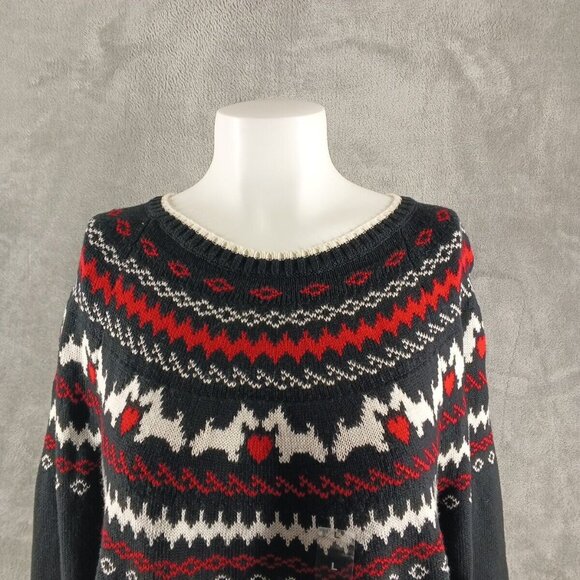 NWT KAREN SCOTT Holiday Dog Pattern Sweater LARGE(12-14) Cotton Blend Pullover - Picture 3 of 13